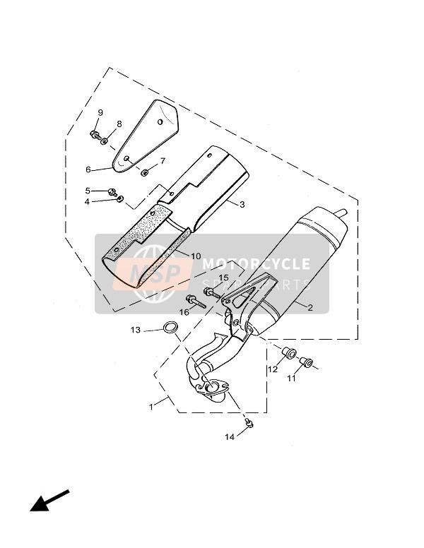 4MJE44450000, Tule, Yamaha, 2